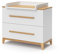 VitaliSpa fasciatoio Malia, Bianco/Rovere, 108 x 98 cm con 2 cassetti
