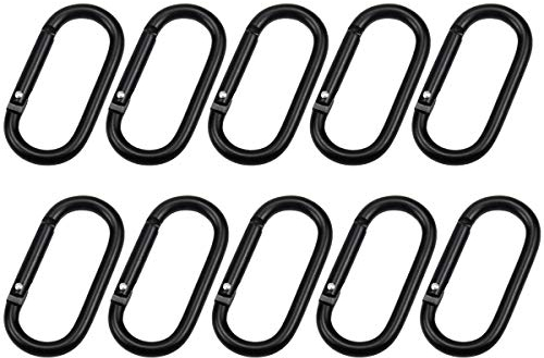 10 Stück Karabinerhaken Clip-Karabiner Aluminium Karabinerhaken Karabiner Klettern Kletterausrüstung Mini Karabinerhaken für Camping Wandern Reisen Angelrucksack