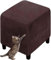 Hockerbezug Quadratisch/Rund 40x40/45x45/50x50cm Gray Stretch Ottoman Bezug Jacquard Velvet Fußhocker Bezug Luxuriöser Hockerabdeckung Waschbar Hocker Protector (Color : A29, Size : 40x40cm/15.7x15.