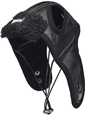 minkissy Fliegermütze Für Haustiere Verstellbare Pilotenmütze Schwarz XL Perfektes Kostüm Für Hunde Und Katzen Für Partys Fotoshootings Und Besondere Anlässe