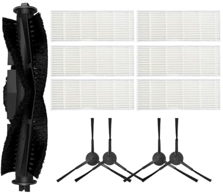 ZeAda Roller Side Brush HEPA Filter Mops Cloths,Compatible For Tikom G8000 Pro,Compatible For Honiture G20 Robot Vacuum Cleaner Accessories Replacement (Color : A)
