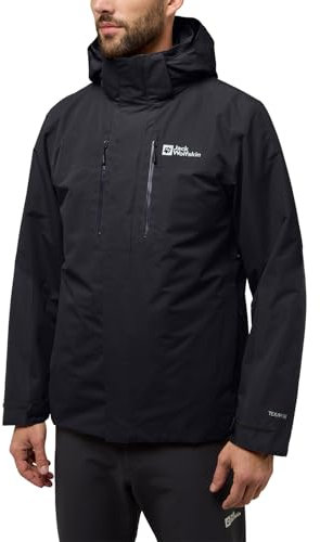 Jack Wolfskin Men's Jasper 3in1 JKT M Jacket, Black, XL