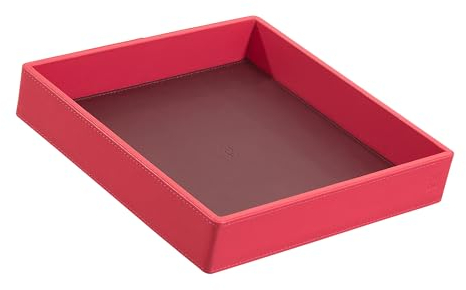 DUDU Taschenleerer aus Leder Bunt Design für den Eingang Ablageschale mit Geschenkbox Himbeere
