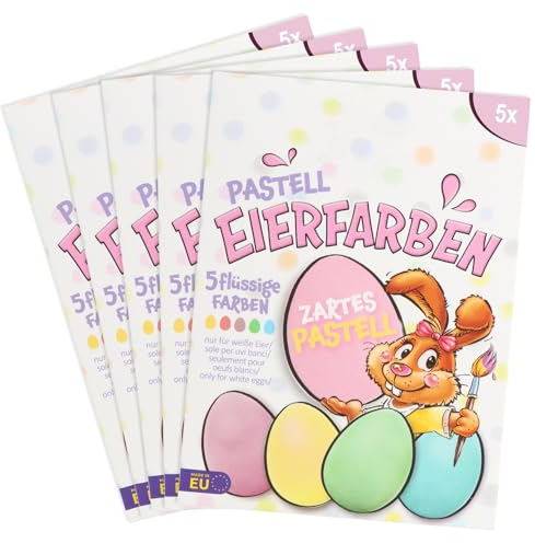 com-four® 25 Colori per Uova Pastello - Colori per Uova Pastello Liquidi per Uova Bianche e Marroni - Uova Semplicemente Colorate a Freddo - Colore Liquido per Uova di Pasqua (025 Pezzi - Pastello)
