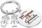 Porte-clés Maman Personnalisé Nom Cadeau Fete des Meres Pendentif Garçon et Fille Cadeau pour Maman Grand-mère Noël Anniversaire Porte-clés en acier inoxydable (2 name)