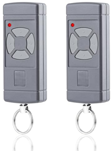 2 Stück Garagentoröffner Handsender kompatibel mit Hörmann 40,685MHz Graue Tasten HSM2-40, HSM4-40, HSE2-40, HSE4-40, HS2-40, HS4-40 Fernbedienung