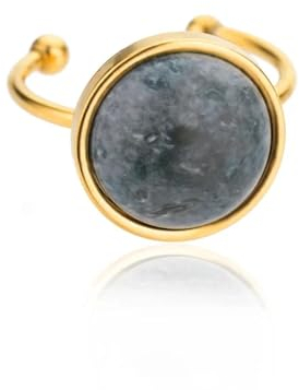 Hmsanase Ring Ringe Damen Bijouterie Herren Runde Natursteinringe Für Frauen Opal Verlobungsring Verstellbar Boho Vintage Größenveränderbar Jz3813G-5