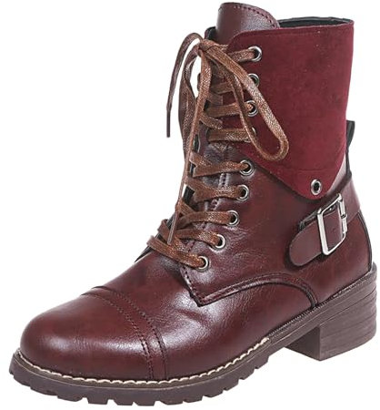 EJIMUQO Regalo Di Natale Stivaletti Tacco Alto Pelle Scarpe Donna Stivali Stivali Donna Pelle Con Zeppa Dritto Stivali Neri Alti Tacco Stivali Donna Con Tacco Alto Stivali Tacco Alto