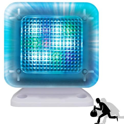 COYEUX Fake TV Simulator, with LED Light Timer & Sensor, Theft Deterrent Automatically Turn On After Dark, for Use When There Is No One At Home