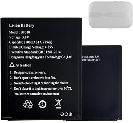 HIGHAKKU Batteria di ricambio B9010 compatibile con D-Link WiFi D-Link DWR-932, DWR-932M B9010, ES-M5 Mobile WLAN Router