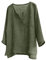 Men's Linen Shirts UK - Men's Grandad Shirt Casual Long Sleeve Shirt Summer Hippie Shirts Loose Fit Wedding Tops for Men Grandad Collar Lightweight Vacation T Shirts Army Green