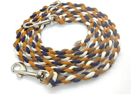 Leine passen zum Annyx Geschirr für Hund Blaubeere, Nylon Paracord oder Leder in verschiedenen Längen (3,0 Meter, Sunny)