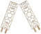 Happyyami 2 Pezzi Supporto per Fioriera Rampicante Pianta Traliccio di Glicine Supporto per Piante Rampicanti Supporti Graticcio per Piante Rampicanti Viti Alto Yellow di Legno