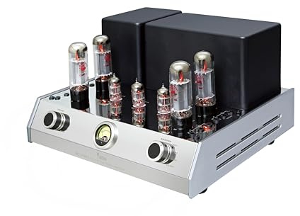 YAQIN MC-18S PRO Integrated Tube Amplifier, Push-Pull Mode, with MM Phono Input, RCA Inputs and Balance in, Output Power 38W, Tubes EL34×4 and 6H1n×3, AC230V