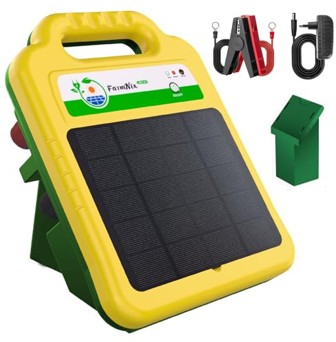 Mtchavno 16 KM Weidezaungerät Solar, 8KV 0.2J Elektrozaun für Geflügel Vieh