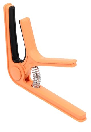 ELAYARD Kunststoff Stahl Capo für Gitarre mit Quick Release Orange Gitarren Sandhi Clip für Anfänger