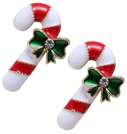 Holibanna 2 St Julbrosch Stavgång Design med Kristalldekoration Kreativ Diamantbrosch för Klädeskrage för Fest och Julkläder Elegant Accessoar för Kvinnor och Flickor