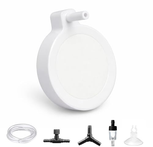 Aquarium-Nano-Luftstein für Aquarien (50 mm) – Ultra-leiser Diffusor zur Verbesserung der Sauerstoffversorgung und Reduzierung von Kohlendioxid, einfach anzupassen, ideal für 20–80 cm Aquarien