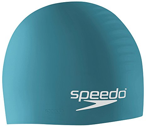 Speedo Gorro de natación de Silicona Unisex, Color Verde Azulado Oscuro, Talla única del Reino Unido