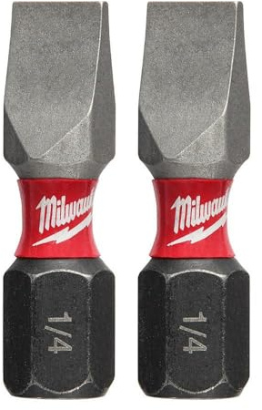 Milwaukee 48-32-4418 Shockwave Insert Bit Slotted 1/4 (2-Pack)