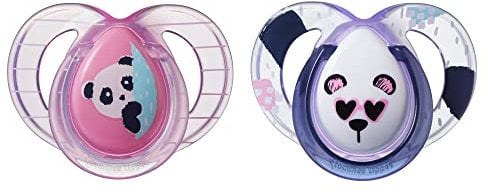 Tommee Tippee Anytime Soothers, 6-18m, 2 Pack, Symmetrical Orthodontic Design, BPA-Free Silicone, Colours May Vary