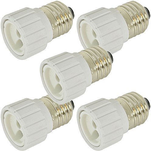 Loops 5x Light Bulb Adapter-E27 Edison Screw To Mini GU10 Bayonet Socket Converter Cap
