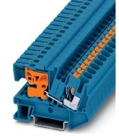 PHOENIX CONTACT PTN 6 N-Trennklemme 0,5-10qmm blau Federzuganschluss Thermoplast 41A 400V 35mm Hutschiene 1 Pol 1 Klemmstelle Blau 1x10mm N-Sammelschiene 8.2mm 50mm 66.3mm 1 Position UL