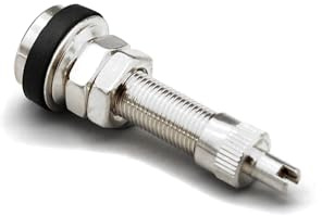 BIKE IT Motorcycle Tubeless Tyre Valve 8mm Chrome Plated T/L Metal Tyre Valve