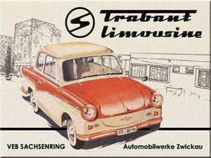 Trabant Limousine metal fridge magnet by signs-unique na