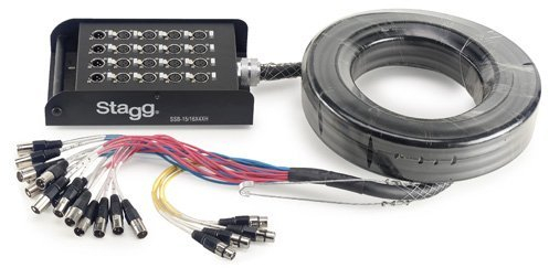 Stagg 20975 5 m 16x Female XLR Inputs/4x Male XLR Outputs Stage Box with Multicore Cable