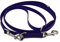 LENNIE Verstellbare BioThane Führleine, 13mm breit, 4m lang, Lila/Violett, genäht, Doppelleine
