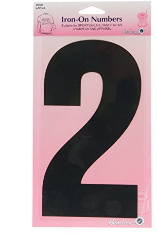 Iron-On Number 2 Black Large