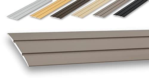 (10,66 EUR/m) Übergangsprofil 38 x 1000 mm Edelstahl-Look selbstklebend flach Nahtdeckprofil Dehnungsfugenprofil Abdeckleiste Übergangsleiste