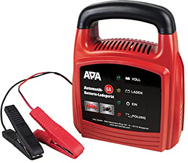 APA 16627 Automatik Batterie-Ladegerät, automatische Sicherung, Erhaltungsmodus, 12V, 6A