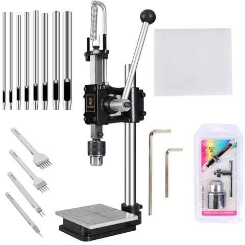 Leder Locher Werkzeug Fasttobuy Lochmaschine für Lederdruckmaschinen Stanzen Zinken Stempeln Punche,DIY Maschine zum Lochen von Leder usw.