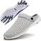Pantofole Uomo Ciabatte da Giardi Donna Zoccoli e Sabot da Mare Spiaggia e Piscina Scarpe da Casa Estive Slip-on Traspirante Grigio Chiaro 40
