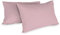 Zer0bed, Coppia Di Federe In Cotone 52x80 CM, Rosa, Set Di 2, Tinta Unita, 100 Percento Cotone, Cusino Letto, Chiusura A Busta