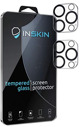 Inskin Tempered Glass Camera Lens Protector, fits Apple iPhone 12 Pro Max 6.7 inch. Jet-Black. 2-Pack.