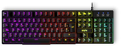 Energy Sistem Clavier pour Jeu Gaming Keyboard ESG K2 Ghosthunter 1,65 AMOLED GPS 246 mAh Noir Espagnol QWERTY