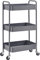 KINGRACK 3 Tier Metal Storage Trolley on Wheels, Beauty Book Craft Tea Art Trolley for Home Bathroom Kitchen Laundry, No screws needed Easy Rolling Utility Cart Mobile Storage Shelving Organizer