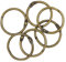 Craftelier - Set mit 6 Metallringen, ideal für Scrapbooking und Bastelarbeiten | Ringe für Alben, Notizbücher oder Terminplaner | Größe Ø 30 mm - Vintage-Bronze