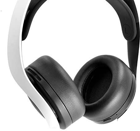 NUCNOK Cuscinetti di Ricambio per Cuffie PS5 - Padiglioni 9cm in Cuoio e Pelle Proteica Compatibili Con Sony PS5 - Spugna Inclusa