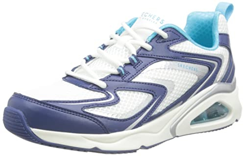 Skechers Damen Tres-air UNO-Terti-airy Sneaker, Navy Duraleather White Mesh, 38 EU