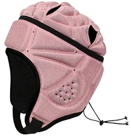 Casque de Rugby Léger Réglable dans Sens Chapeau Rembourré Casque de Souple pour, Le Hockey, Rose