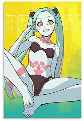 GUNDE Cyberpunk Edgerunners Poster, beliebte Anime-Poster, Wandkunst, Bild, Poster, Leinwanddruck, Poster, Kunstwerke, Raumdekoration, 30 x 45 cm