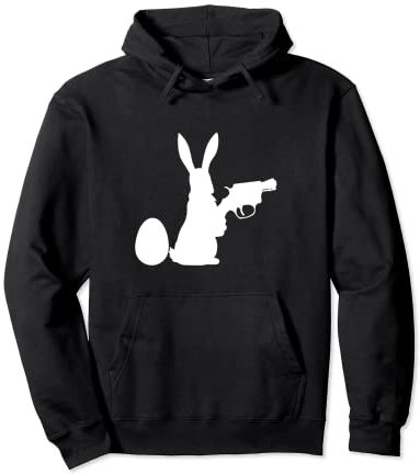 Böser Osterhase mit Osterei lustige Bilder Ostern Pullover Hoodie