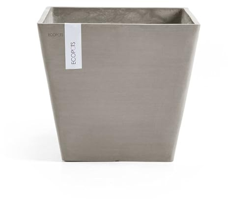 Ecopots Blumentopf Rotterdam quadratisch 20,3 cm recyceltes Material UV-beständig Innen- und Außenbereich