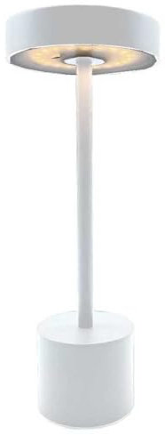 Lumisky Tischleuchte, kabellos, Aluminium, weiß, matt, Roby White, Höhe 30 cm