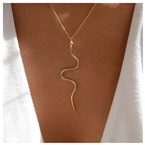 Inilbran Boho Schlange Choker Halskette Vintage Schlange Anhänger Halskette Gold Schlange Halskette Minimalistische Dünne Schlange Kette Halskette Schmuck Für Frauen Und Mädchen