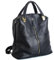 Alice Fan Rindsleder Echtes Leder Rucksack für Damen Umhängetasche Schwarz Leder Reisetasche Variable Umhängetaschen